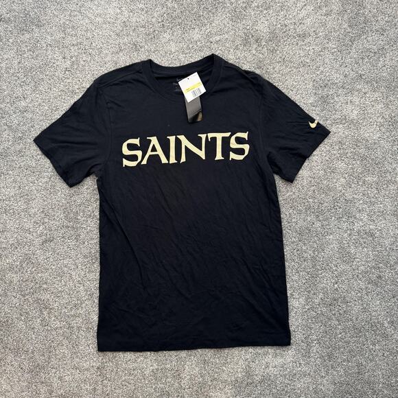 New Orleans Saints Shirt Mens Small Black NFL Football Nike Team Apparel Tee - Picture 1 of 13
